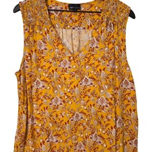 Jones‎ New York Yellow Floral Blouse
